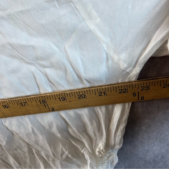 ALLSAINTS ISLE White Ruched Sides Dress Lightweight Loose Fit US 2 **See Pics** - Picture 12 of 14